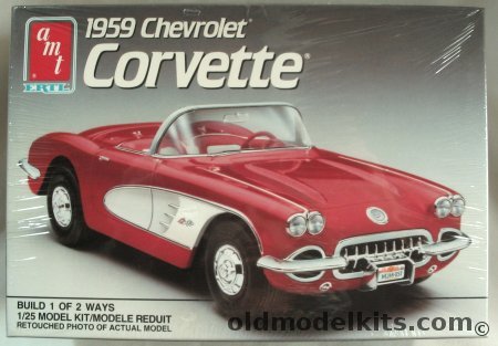 AMT 1/25 Chevrolet 1959 Corvette - Fuel Injection - Stock or Custom, 6588 plastic model kit